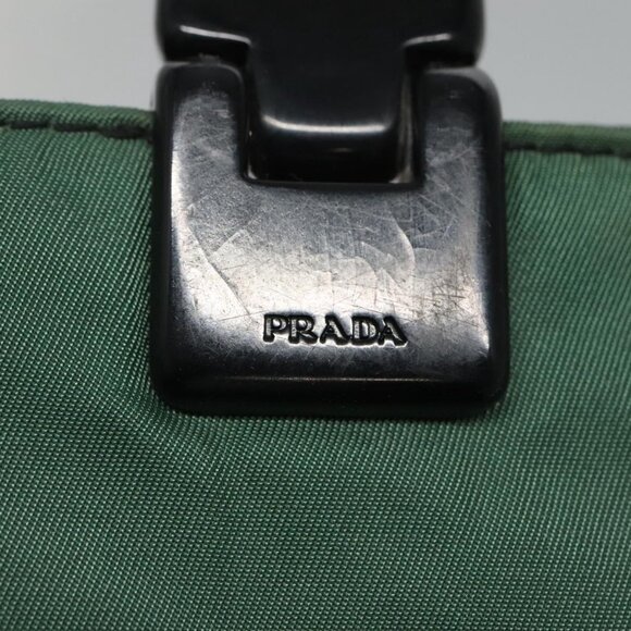 PRADA Hand Bag Nylon Green Auth th5642 - Picture 9 of 15